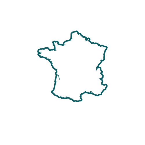 Illustration des contours de la France.